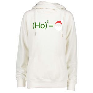 Ho Ho Ho Cubed Equals Santa Geeky Math Christmas Gift Womens Funnel Neck Pullover Hood