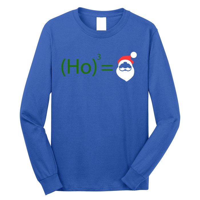 Ho Ho Ho Cubed Equals Santa Geeky Math Christmas Gift Long Sleeve Shirt