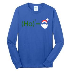 Ho Ho Ho Cubed Equals Santa Geeky Math Christmas Gift Tall Long Sleeve T-Shirt