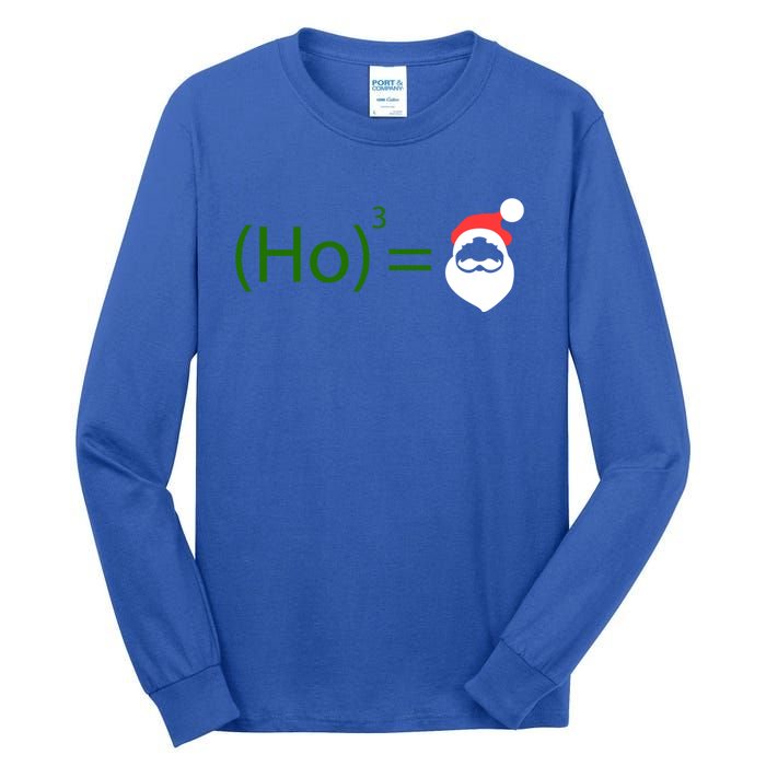 Ho Ho Ho Cubed Equals Santa Geeky Math Christmas Gift Tall Long Sleeve T-Shirt