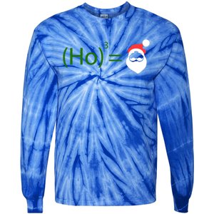 Ho Ho Ho Cubed Equals Santa Geeky Math Christmas Gift Tie-Dye Long Sleeve Shirt