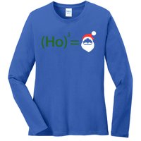 Ho Ho Ho Cubed Equals Santa Geeky Math Christmas Gift Ladies Long Sleeve Shirt