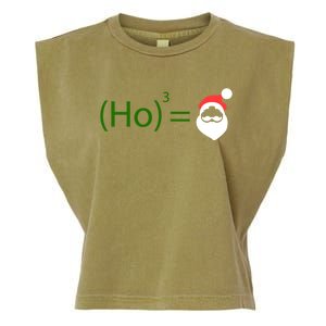 Ho Ho Ho Cubed Equals Santa Geeky Math Christmas Gift Garment-Dyed Women's Muscle Tee