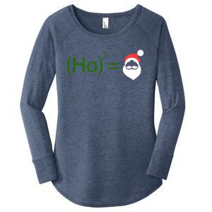 Ho Ho Ho Cubed Equals Santa Geeky Math Christmas Gift Women's Perfect Tri Tunic Long Sleeve Shirt