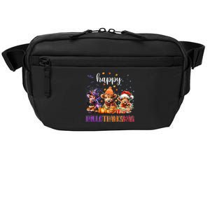 Happy Hallothanksmas Highland Cow Halloween Merry Christmas Gift Crossbody Pack