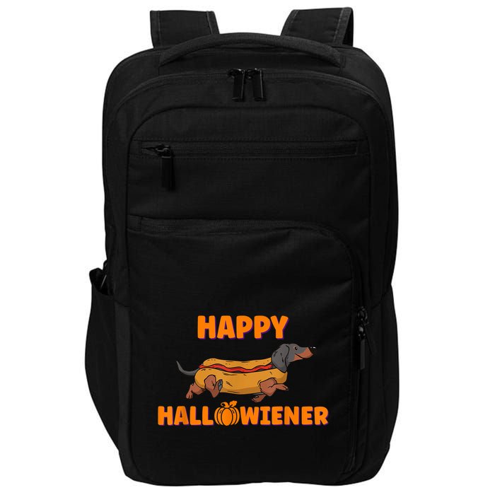 Happy Hallowiener Halloween Dachshund Dog Impact Tech Backpack