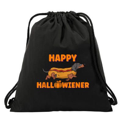 Happy Hallowiener Halloween Dachshund Dog Drawstring Bag