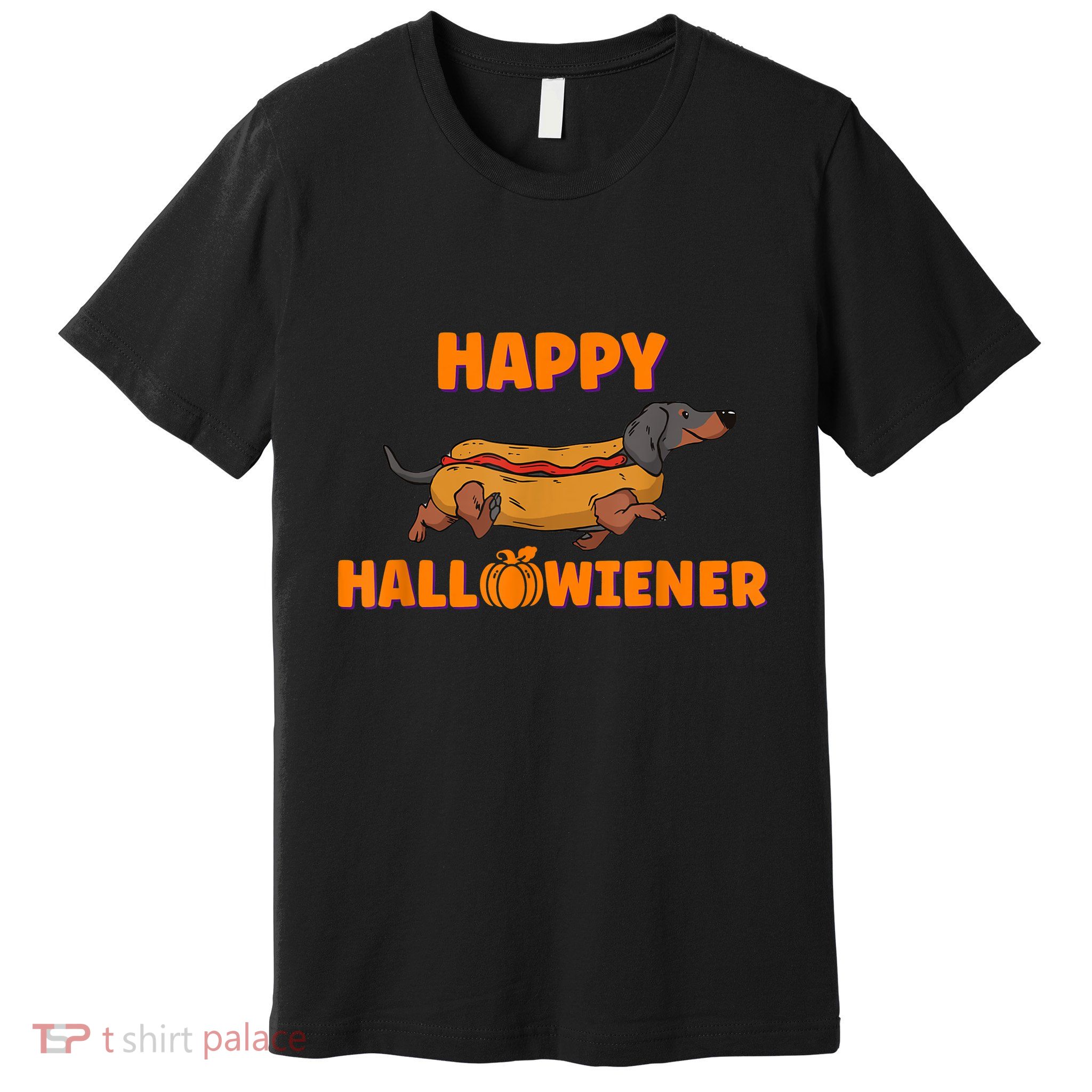 Happy Hallowiener Halloween Dachshund Dog Premium T-Shirt