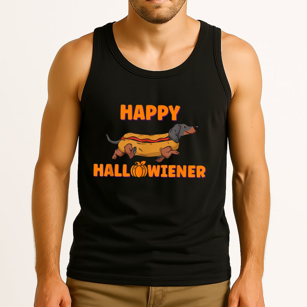 Happy Hallowiener Halloween Dachshund Dog Tank Top