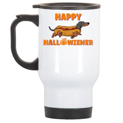 Happy Hallowiener Halloween Dachshund Dog Stainless Steel Travel Mug