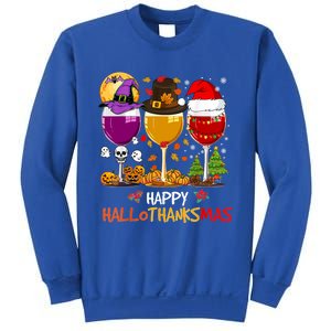 Happy Hallothanksmas Halloween Thanksgiving Xmas S Gift Sweatshirt