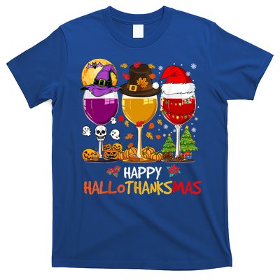 Happy Hallothanksmas Halloween Thanksgiving Xmas S Gift T-Shirt