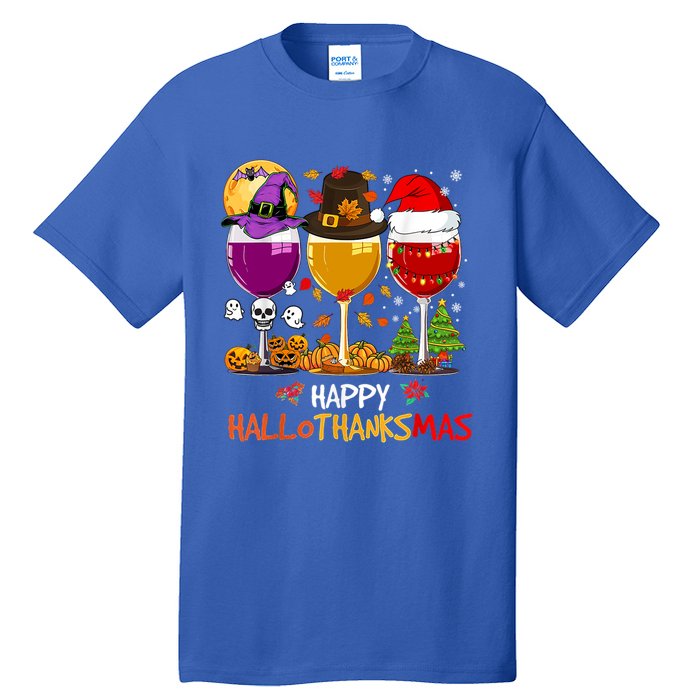 Happy Hallothanksmas Halloween Thanksgiving Xmas S Gift Tall T-Shirt