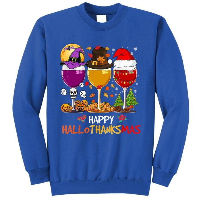 Happy Hallothanksmas Halloween Thanksgiving Xmas S Gift Tall Sweatshirt