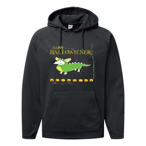 Halloween Happy Hallowiener Performance Fleece Hoodie