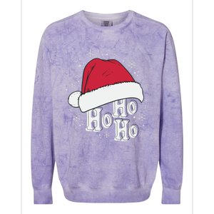 Ho Ho Ho Funny Christmas Colorblast Crewneck Sweatshirt