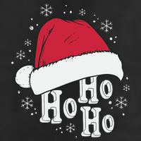Ho Ho Ho Funny Christmas 7 Panel Mesh Trucker Snapback Hat