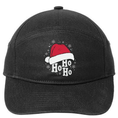 Ho Ho Ho Funny Christmas 7-Panel Snapback Hat