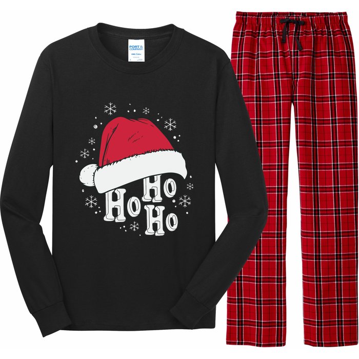 Ho Ho Ho Funny Christmas Long Sleeve Pajama Set