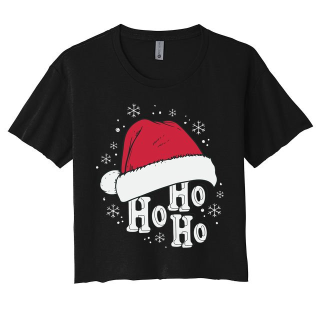 Ho Ho Ho Funny Christmas Crop Top
