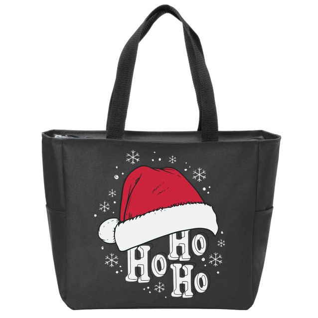 Ho Ho Ho Funny Christmas Zip Tote Bag
