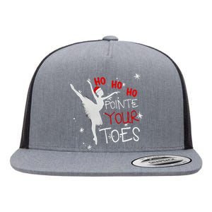 Ho Ho Ho Pointed Your Toes Ballet Christmas Xmas Flat Bill Trucker Hat