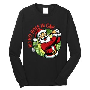 Ho Ho Hole In One Santa Golf Christmas Long Sleeve Shirt