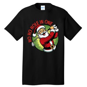 Ho Ho Hole In One Santa Golf Christmas Tall T-Shirt