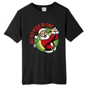 Ho Ho Hole In One Santa Golf Christmas Tall Fusion ChromaSoft Performance T-Shirt