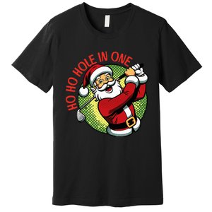 Ho Ho Hole In One Santa Golf Christmas Premium T-Shirt