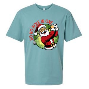 Ho Ho Hole In One Santa Golf Christmas Sueded Cloud Jersey T-Shirt