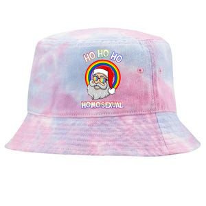 Ho Ho Homosexual Lgbt Santa Claus Ugly Christmas Gift Tie-Dyed Bucket Hat