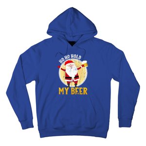 Ho Ho Hold My Beer Sarcastic Santa Bad Xmas Gift Hoodie