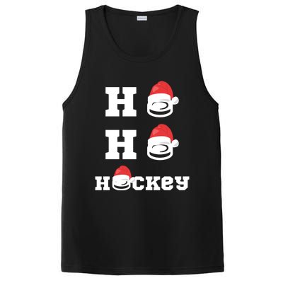 Ho Ho Hockey Funny Santa Hat Hockey Puck Ice Hockey Lover Gift PosiCharge Competitor Tank