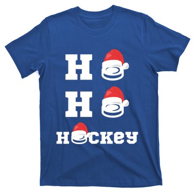 Ho Ho Hockey Funny Santa Hat Hockey Puck Ice Hockey Lover Gift T-Shirt