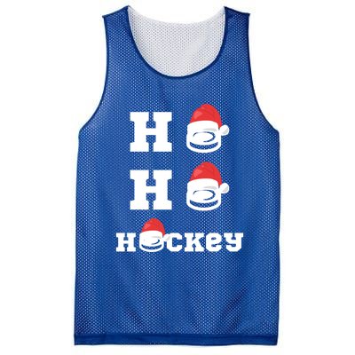 Ho Ho Hockey Funny Santa Hat Hockey Puck Ice Hockey Lover Gift Mesh Reversible Basketball Jersey Tank