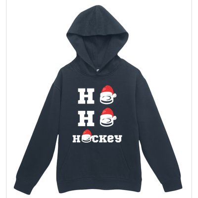 Ho Ho Hockey Funny Santa Hat Hockey Puck Ice Hockey Lover Gift Urban Pullover Hoodie