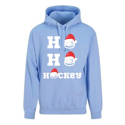 Ho Ho Hockey Funny Santa Hat Hockey Puck Ice Hockey Lover Gift Unisex Surf Hoodie