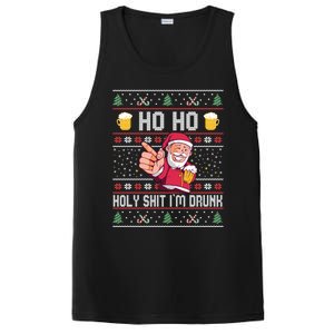 Ho Ho Holy Shit Im Drunk Ugly Christmas Funny Gift PosiCharge Competitor Tank