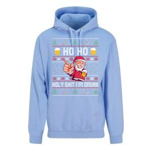 Ho Ho Holy Shit Im Drunk Ugly Christmas Funny Gift Unisex Surf Hoodie