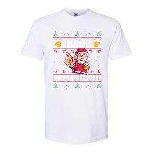 Ho Ho Holy Shit Im Drunk Ugly Christmas Funny Gift Softstyle CVC T-Shirt