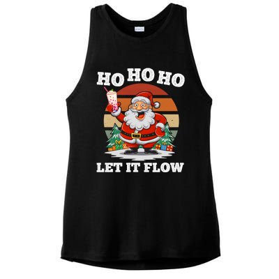 Ho Ho Ho Let It Flow Ugly Christmas Cool Gift Ladies PosiCharge Tri-Blend Wicking Tank