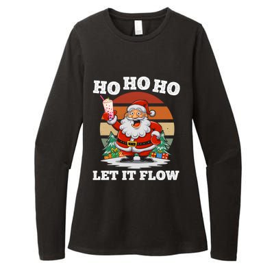 Ho Ho Ho Let It Flow Ugly Christmas Cool Gift Womens CVC Long Sleeve Shirt