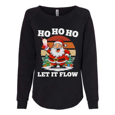 Ho Ho Ho Let It Flow Ugly Christmas Cool Gift Womens California Wash Sweatshirt