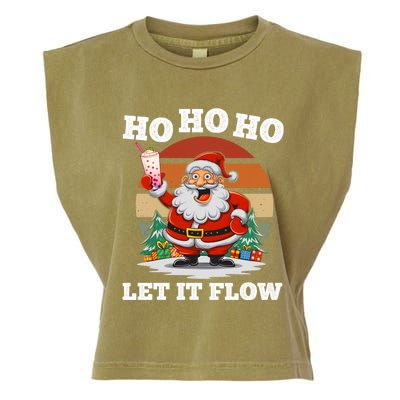 Ho Ho Ho Let It Flow Ugly Christmas Cool Gift Garment-Dyed Women's Muscle Tee