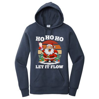 Ho Ho Ho Let It Flow Ugly Christmas Cool Gift Women's Pullover Hoodie