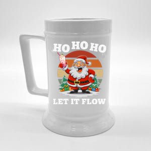 Ho Ho Ho Let It Flow Ugly Christmas Cool Gift Beer Stein