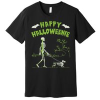 Happy Halloweenie Halloween Skeleton Dachshund Weiner Dogs Premium T-Shirt