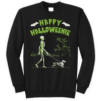 Happy Halloweenie Halloween Skeleton Dachshund Weiner Dogs Tall Sweatshirt