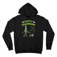 Happy Halloweenie Halloween Skeleton Dachshund Weiner Dogs Tall Hoodie